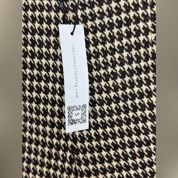 SANCTUARY FILMORE FLARE IN VANILLA MINI HOUNDSTOOTH Small NWT - Picture 8 of 10